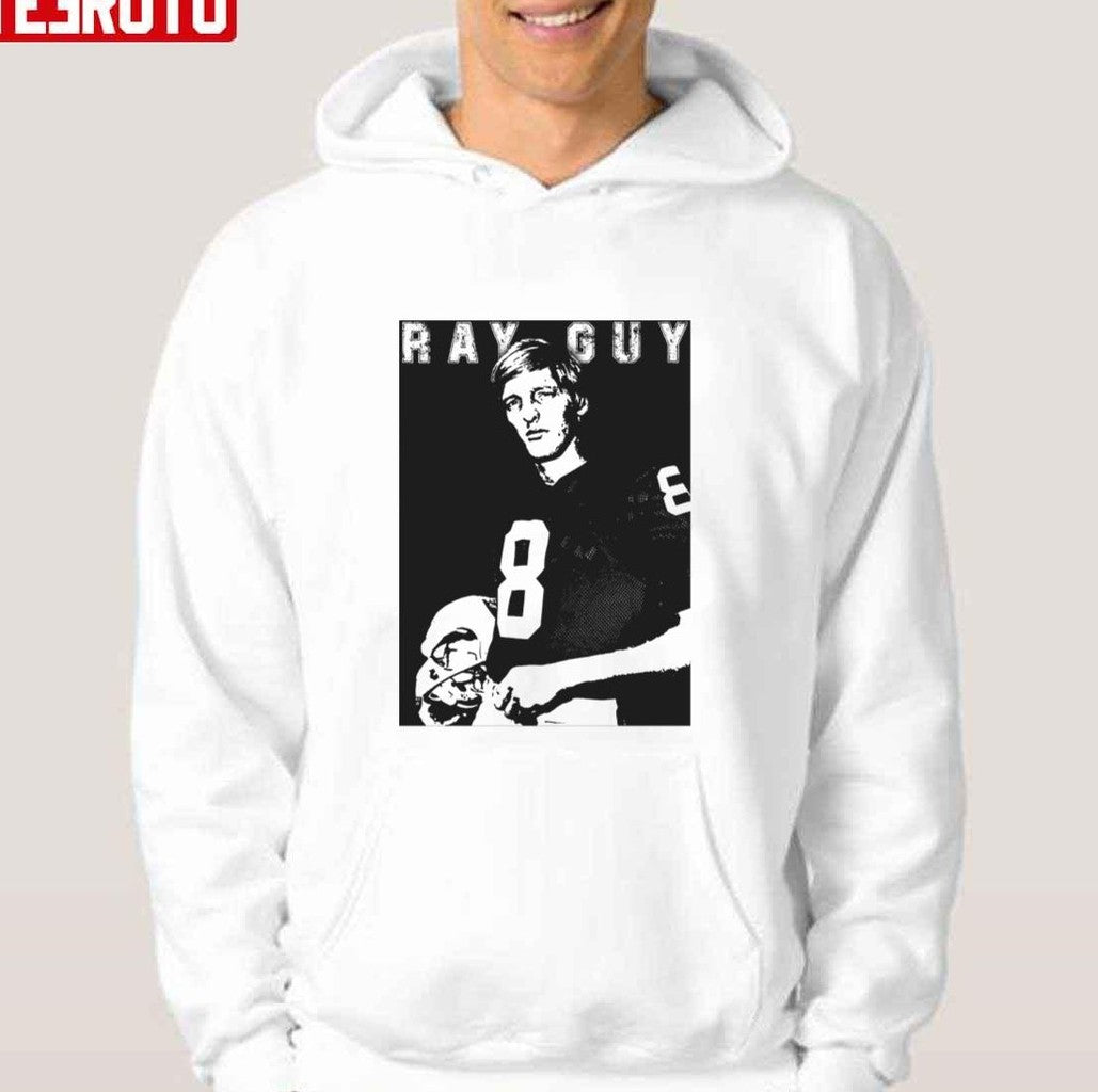 Number 8 Ray Guy Retro Style Unisex Hoodie - T-Shirt, Sweatshirt, Hoodie