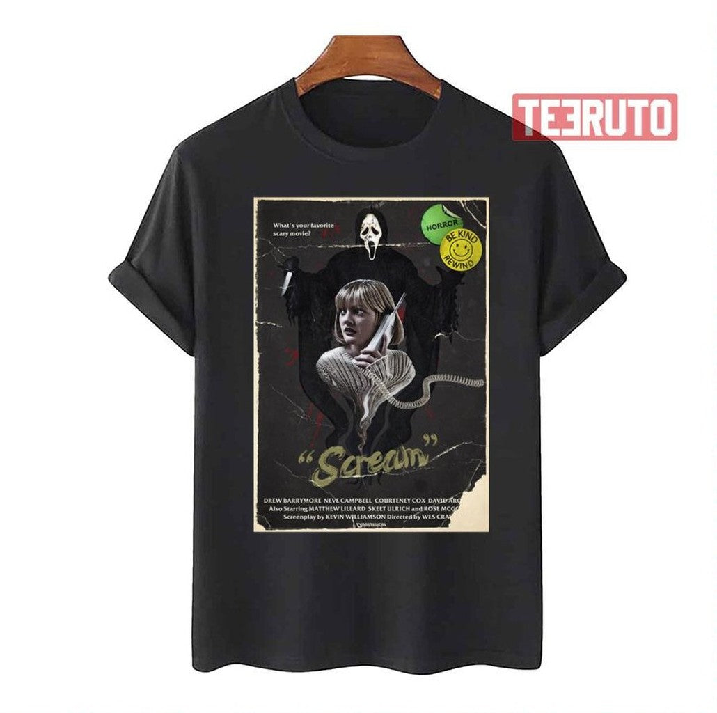 Scream Vintage Movie Drew Barrymore Unisex T-Shirt - T-Shirt, Sweatshirt, Hoodie