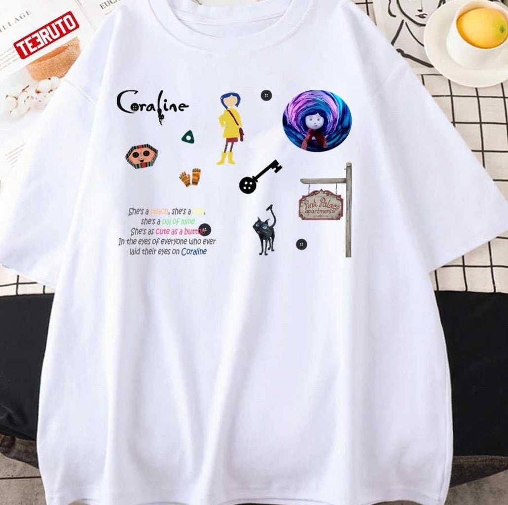 She's A Peach She's A Doll Coraline Unisex T-shirt - T-Shirt, Sweatshirt, Hoodie