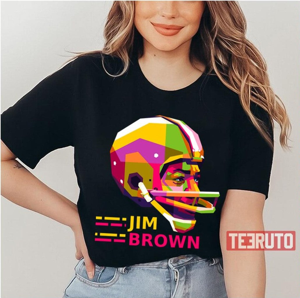 Pop Art Portrait Jim Brown Unisex T-Shirt - T-Shirt, Sweatshirt, Hoodie
