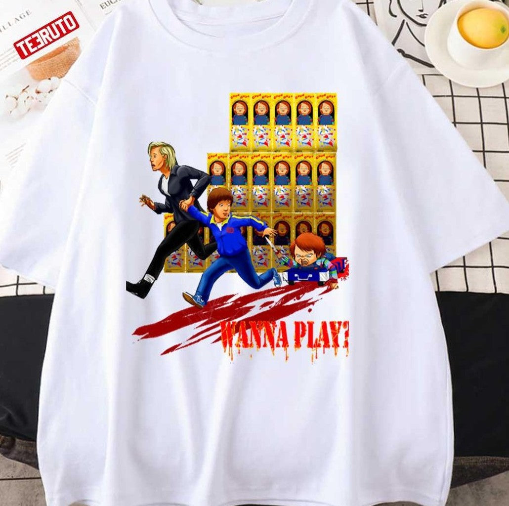 Run Wanna Play Chucky 2 Unisex T-shirt - T-Shirt, Sweatshirt, Hoodie
