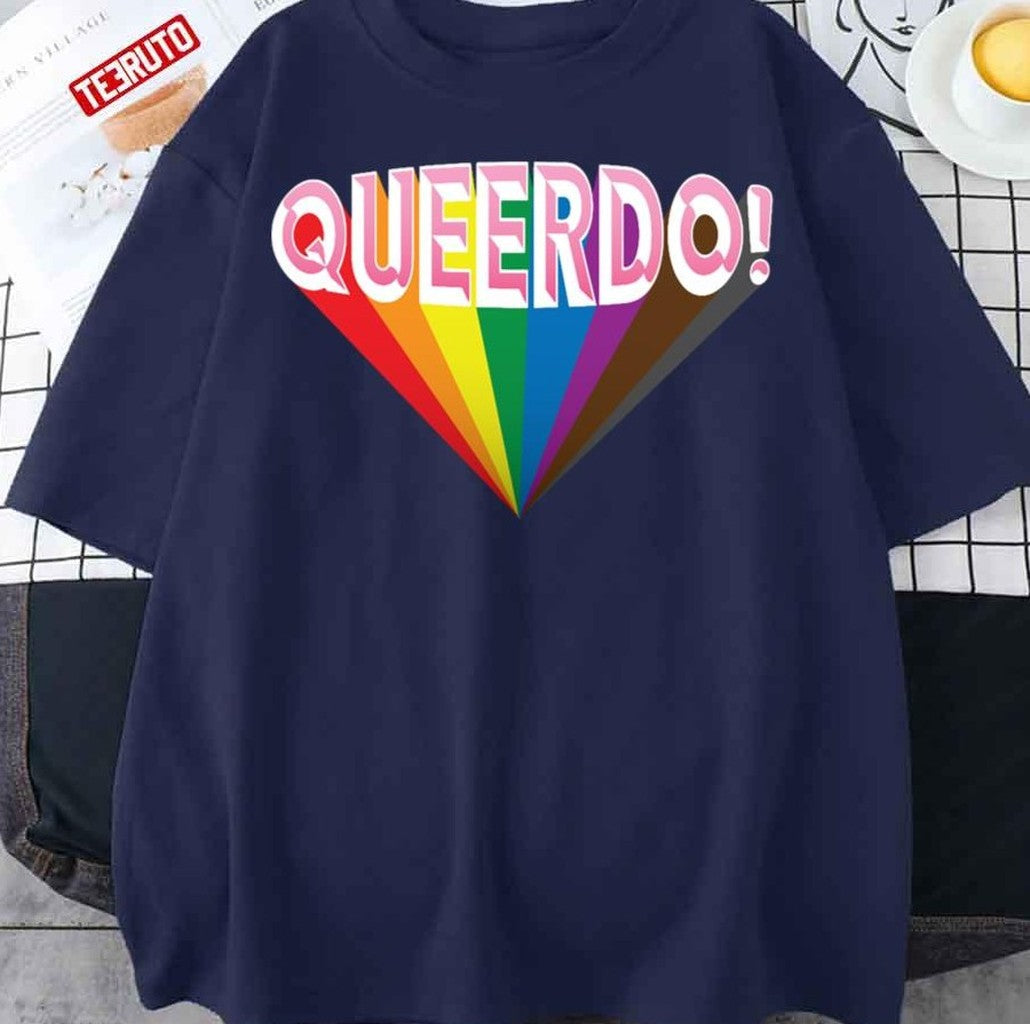 Queerdo Rainbow Logo Unisex T-Shirt - T-Shirt, Sweatshirt, Hoodie