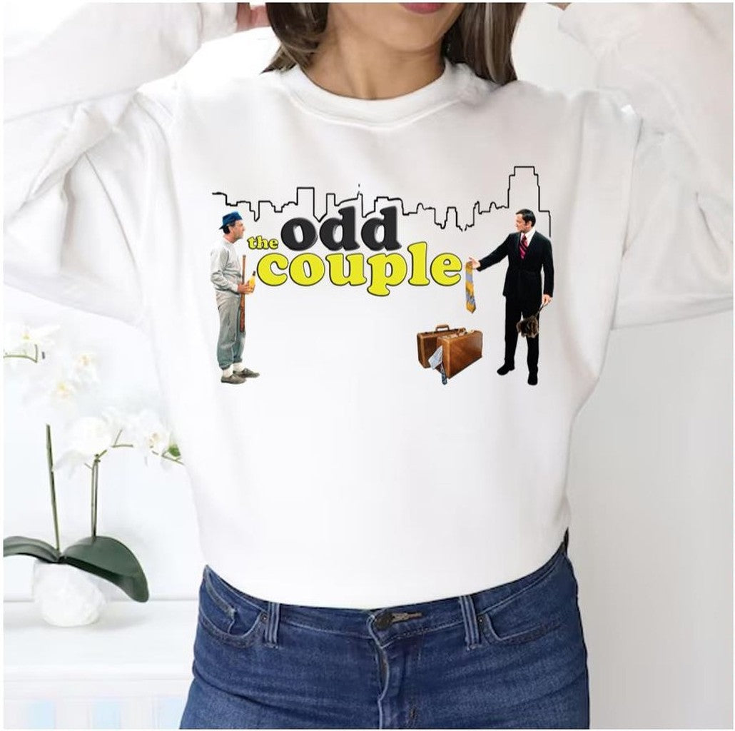 Retro Throwback The Odd Couple Felix And Oscar Skyline Tribute Unisex Sweatshirt - T-Shirt, Sweatshirt, Hoodie