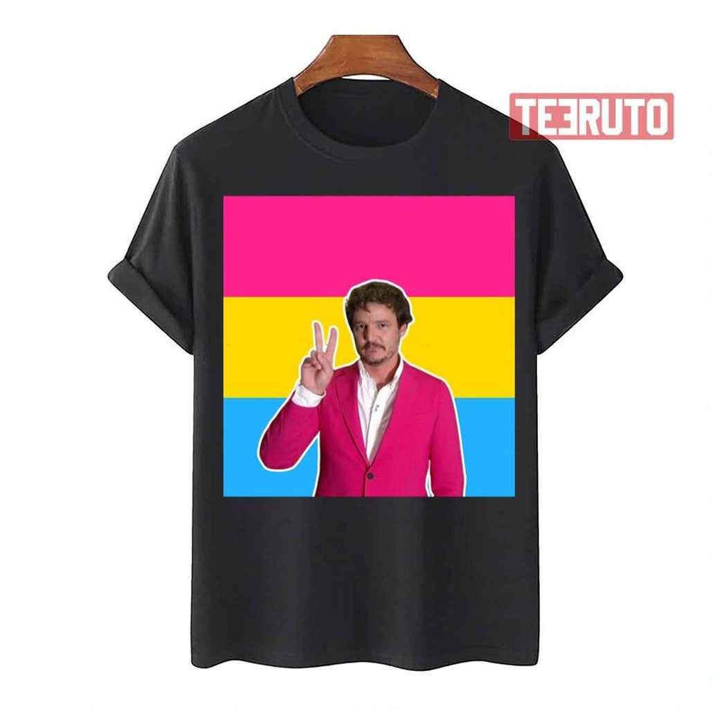 Pansexual Flag Pedro Pascal Premium Scoop Unisex T-Shirt - T-Shirt, Sweatshirt, Hoodie