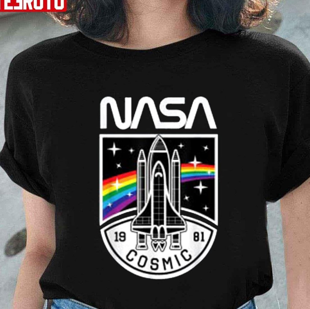 Nasa 1981 Cosmic With Space Shuttle Unisex T-Shirt - T-Shirt, Sweatshirt, Hoodie
