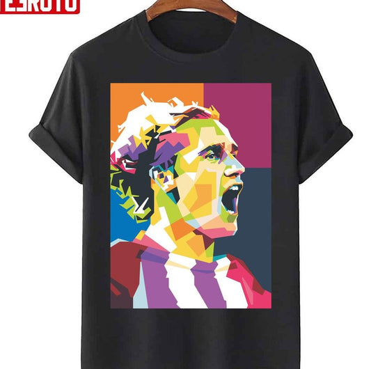 Antoine Griezmann In Popart Portrait Style Unisex T-Shirt - T-Shirt, Sweatshirt, Hoodie