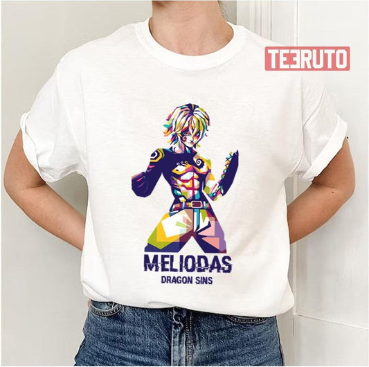 Anime Nanatsu No Taizai Meliodas Colorful Geometric Art Unisex T-Shirt - T-Shirt, Sweatshirt, Hoodie