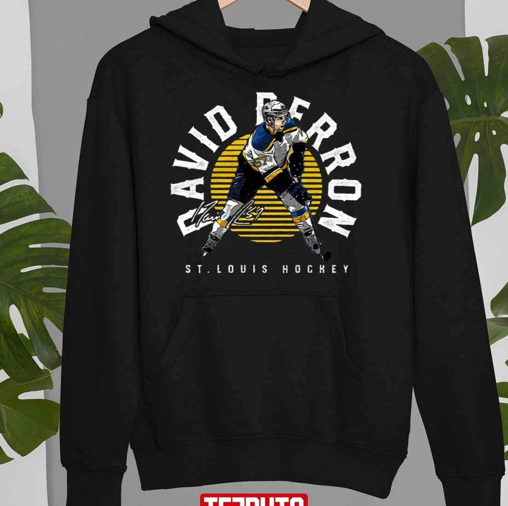 Round David Perron Emblem Unisex Hoodie - T-Shirt, Sweatshirt, Hoodie