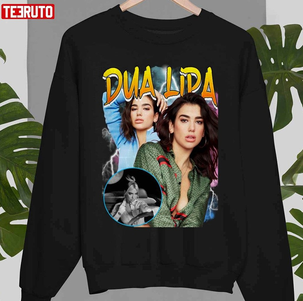 Portrait Design Dua Lipa Singer American Unisex Sweatshirt - T-Shirt, Sweatshirt, Hoodie