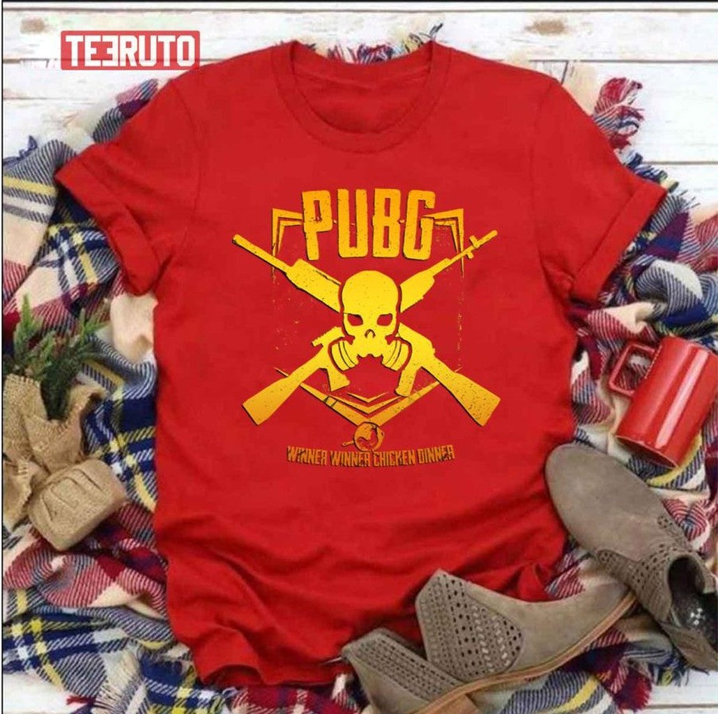 Pubg Emblem Gold Unisex T-Shirt - T-Shirt, Sweatshirt, Hoodie