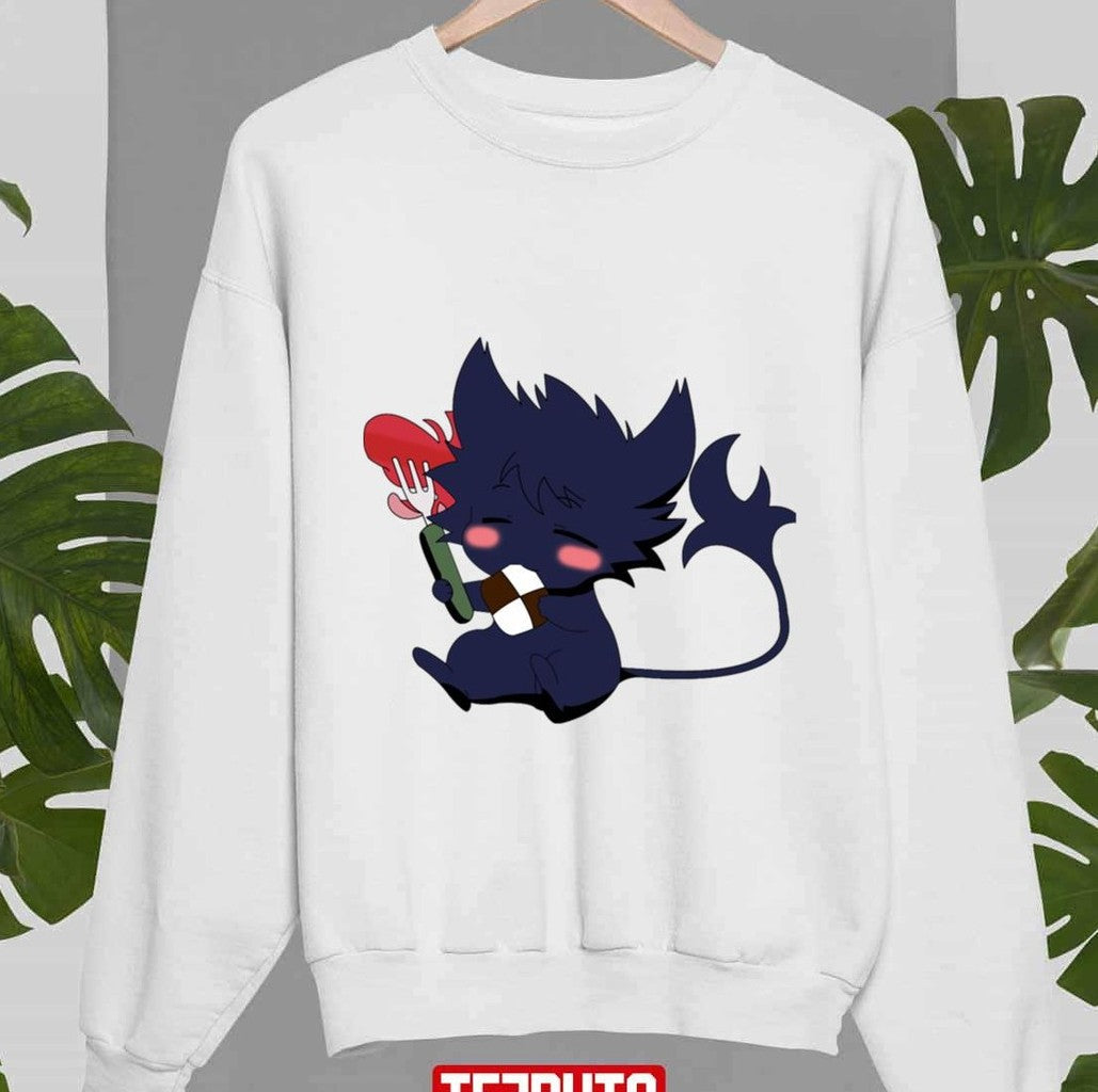 Servamp Kuro Cute Eating Unisex Sweatshirt - T-Shirt, Sweatshirt, Hoodie