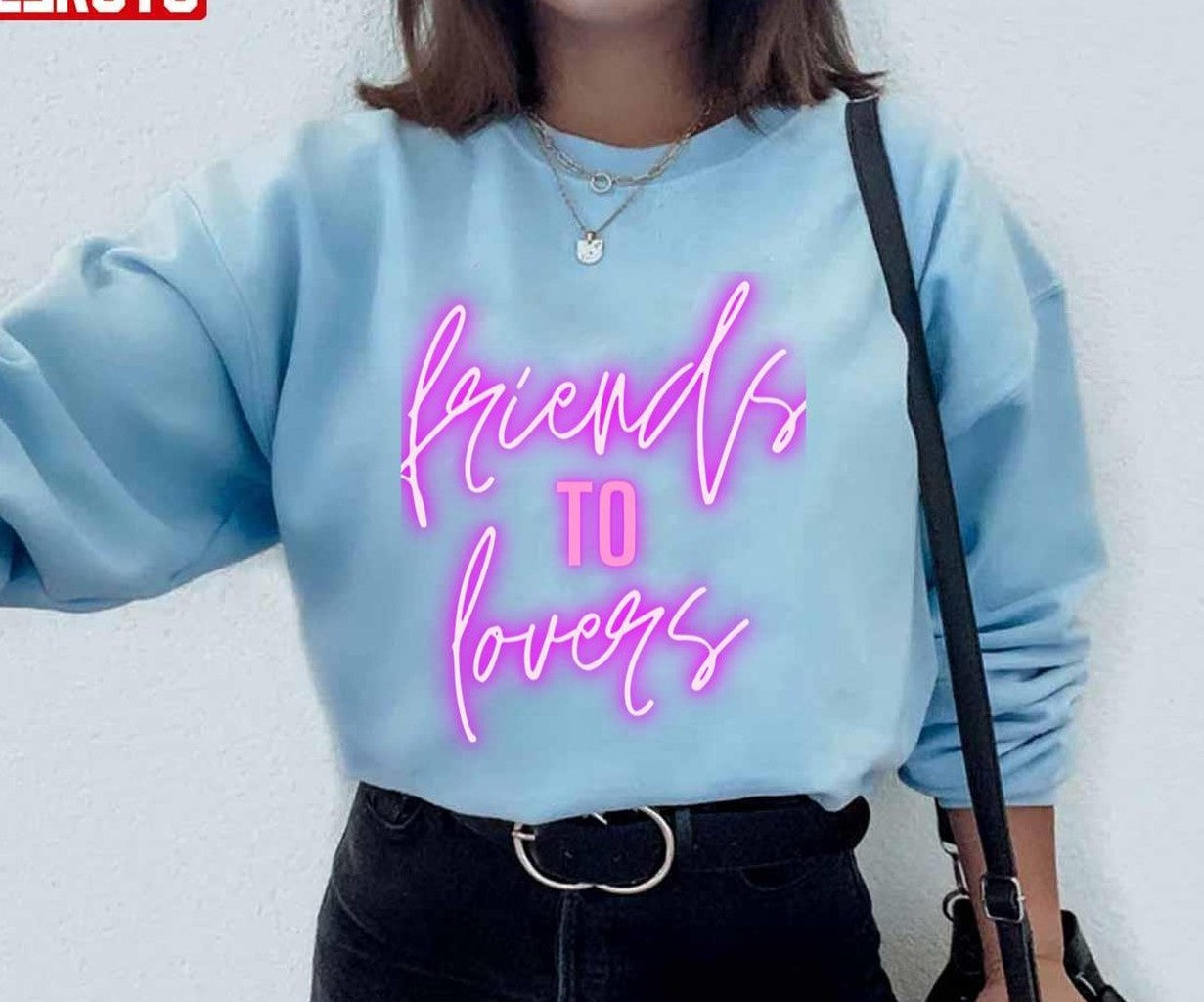 Pink Romance Novels Friends To Lovers Colleen Hoover Unisex Sweatshirt - T-Shirt, Sweatshirt, Hoodie