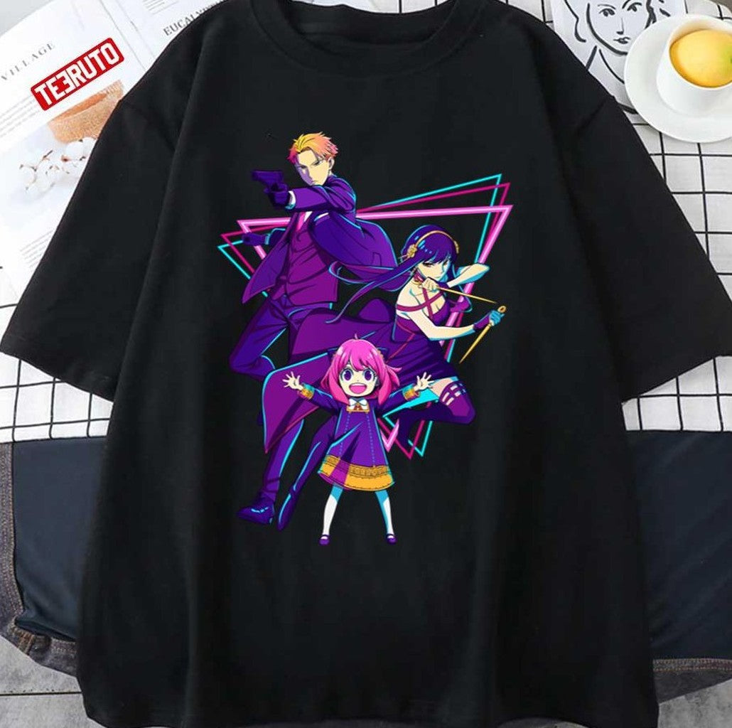 Neon Design Anime Spy X Family Unisex T-Shirt - T-Shirt, Sweatshirt, Hoodie