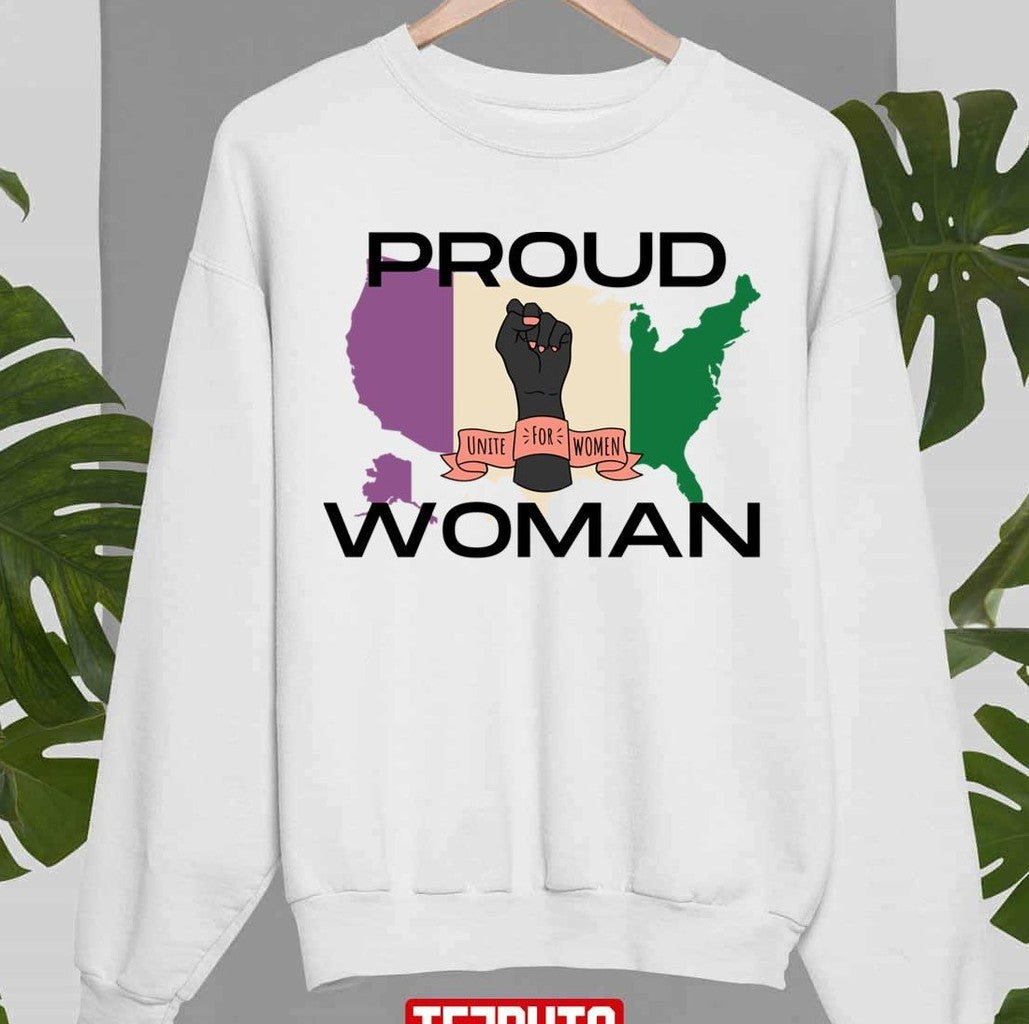 Proud Woman United States Usa Suffragette Colour Votes For Women Design For Suffragette Unisex Sweatshirt - T-Shirt, Sweatshirt, Hoodie