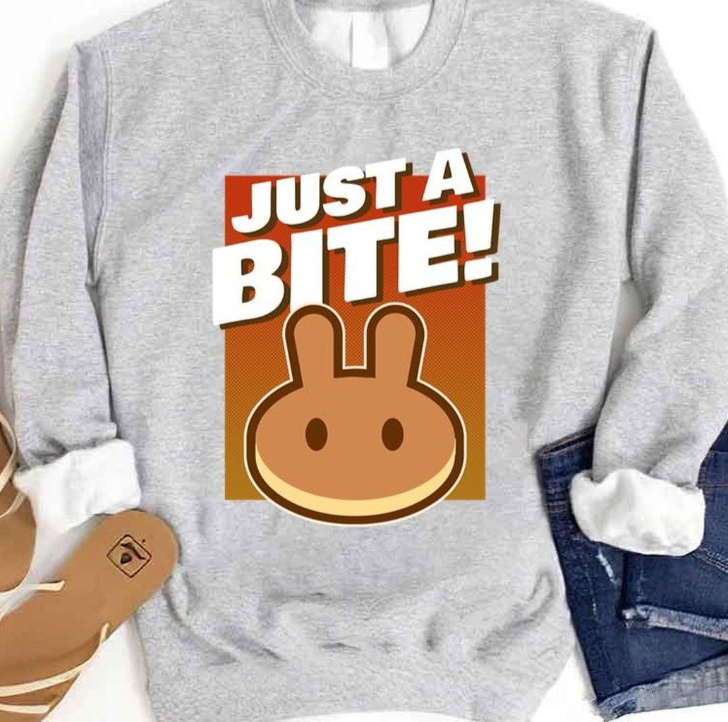 Pancakeswap Just A Bite Unisex Sweatshirt - T-Shirt, Sweatshirt, Hoodie