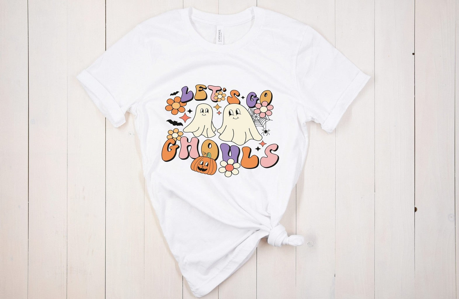 Retro Halloween Let's Go Ghouls Shirt - T-Shirt, Sweatshirt, Hoodie