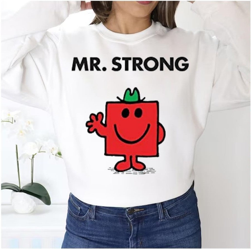 Mr Strong Red Square Little Miss Unisex Sweatshirt - T-Shirt, Sweatshirt, Hoodie
