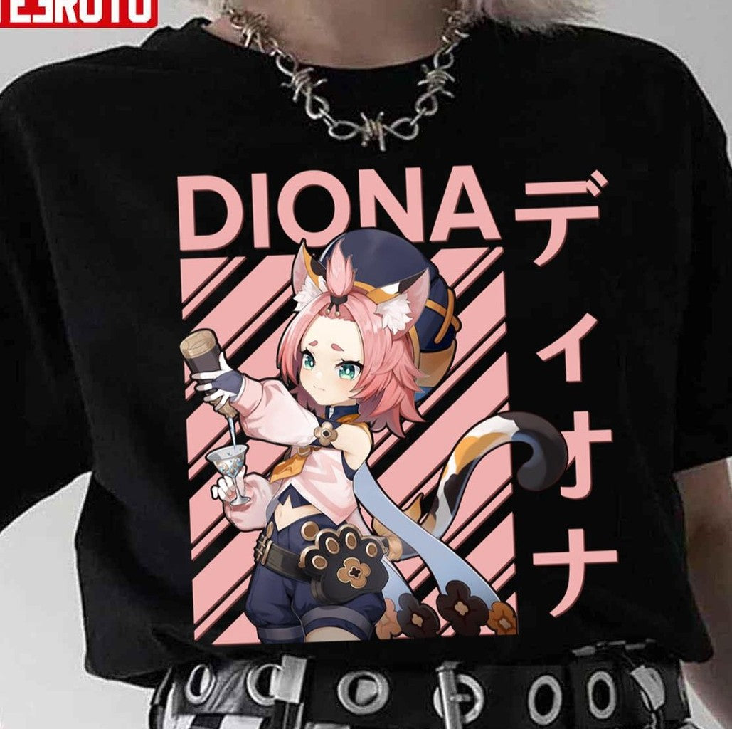Pink Girl Diona Premium Genshin Impact Unisex T-Shirt - T-Shirt, Sweatshirt, Hoodie