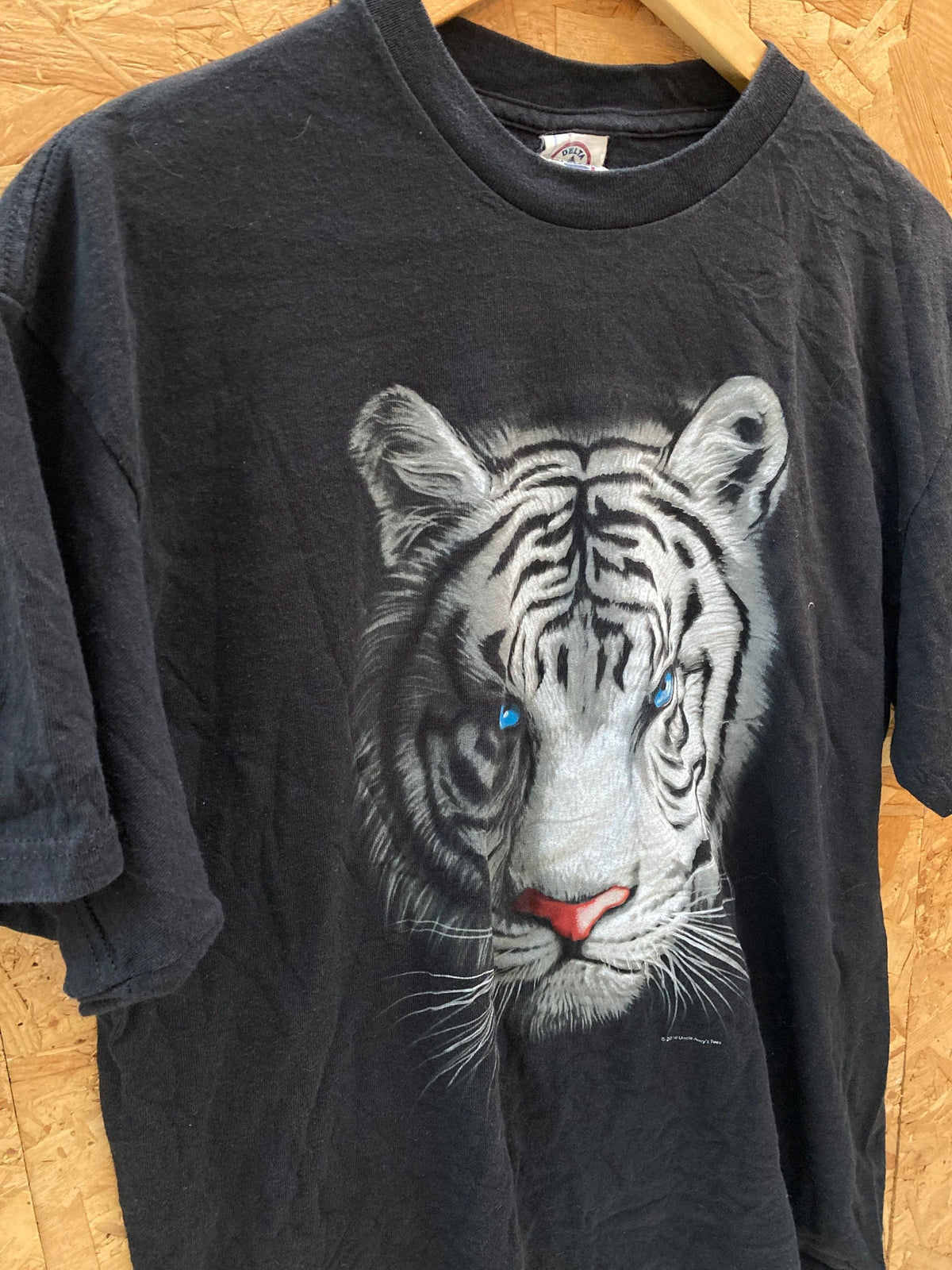 Vintage Y2k White Tiger Face Animal Souvenir Size - Adult & Kids T-Shirts, Sweatshirts & Hoodies apparel design preview 4
