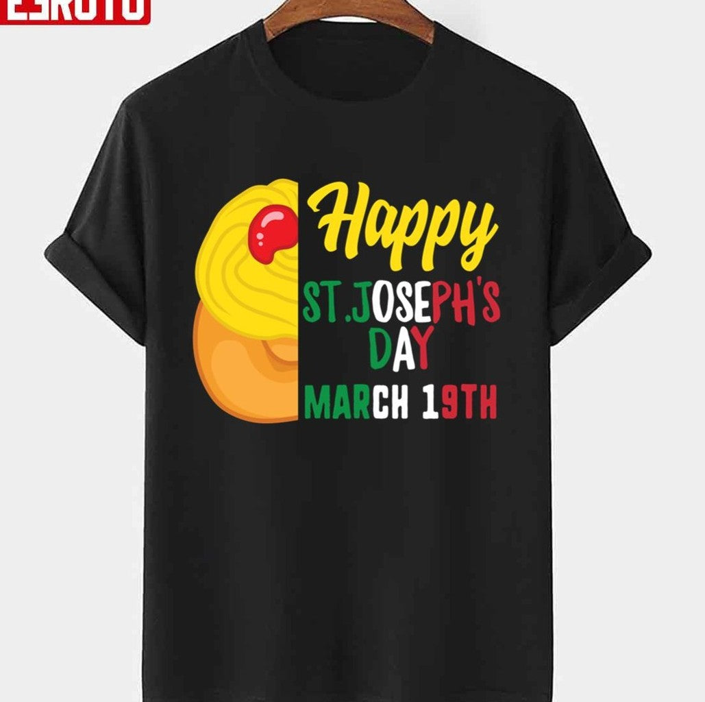 Saint Joseph's Day Jesus Sfingi Zeppole Christ Catholic Religious Christian Gift Unisex T-shirt - T-Shirt, Sweatshirt, Hoodie