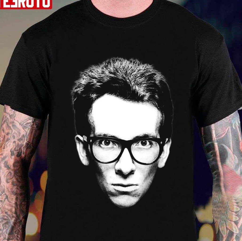 Portrait Of Elvis Costello Graphic Unisex T-shirt - T-Shirt, Sweatshirt, Hoodie