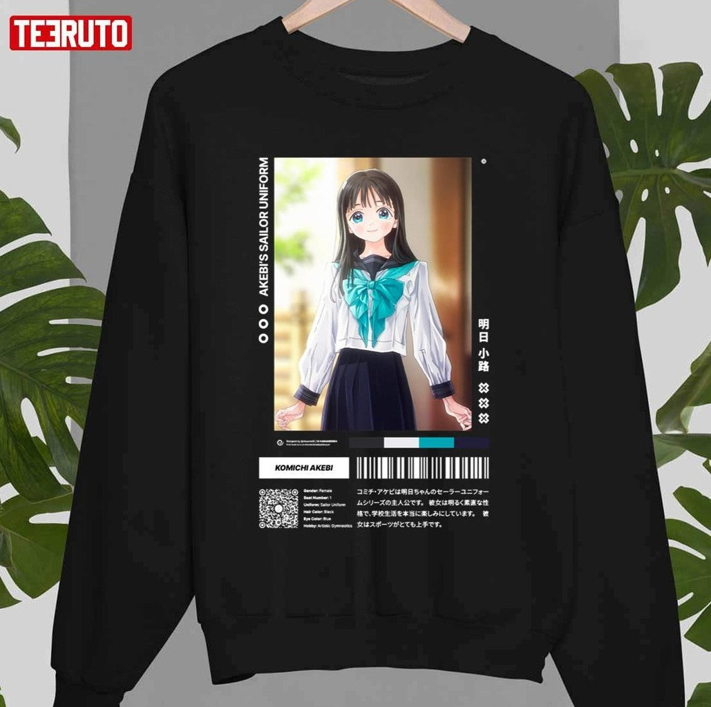 Placidity Victory Image Komichi Akebi Akebi's Sailor Uniform Unisex Sweatshirt - T-Shirt, Sweatshirt, Hoodie