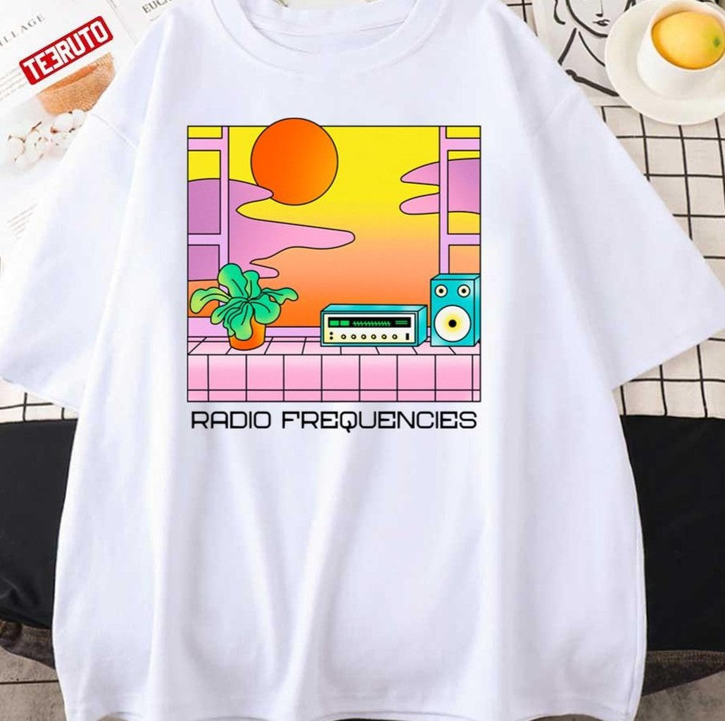 Radio Frequencies Aesthetic Vaporwave Unisex T-Shirt - T-Shirt, Sweatshirt, Hoodie