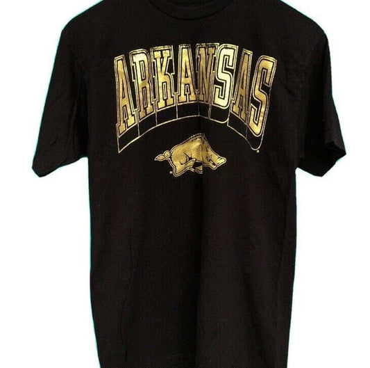 Arkansas Razorbacks Black With Gold Foil Graphic Unisex T-Shirt - T-Shirt, Sweatshirt, Hoodie