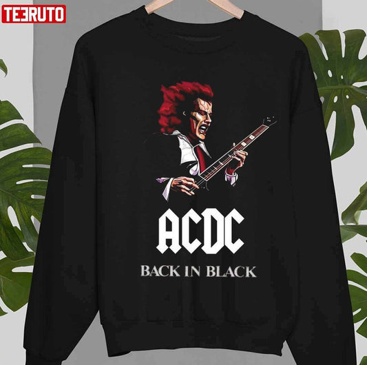Angus Young Playing Guitar Acdc Unisex Sweatshirt - T-Shirt, Sweatshirt, Hoodie