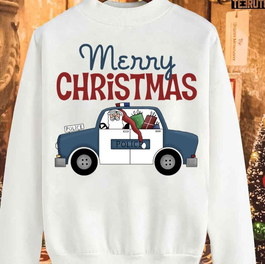 Police Officer Merry Christmas Unisex Sweatshirt - T-Shirt, Sweatshirt, Hoodie