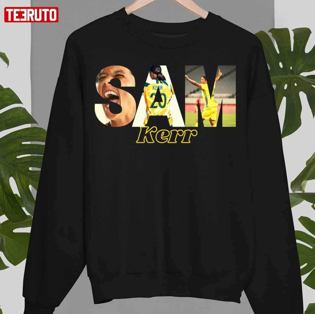 Sam Kerr Name Art Matildas Unisex Sweatshirt - T-Shirt, Sweatshirt, Hoodie
