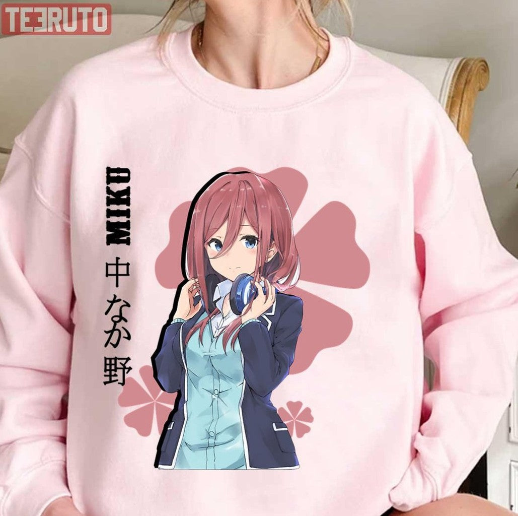 Shy Girl Miku Nakano The Quintessential Quintuplets Unisex Sweatshirt - T-Shirt, Sweatshirt, Hoodie
