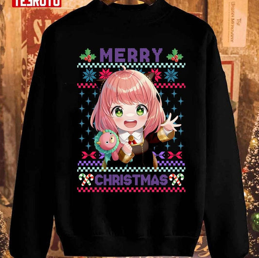 Anime Anya Forger Spy X Family Ugly Christmas Unisex Sweatshirt - T-Shirt, Sweatshirt, Hoodie