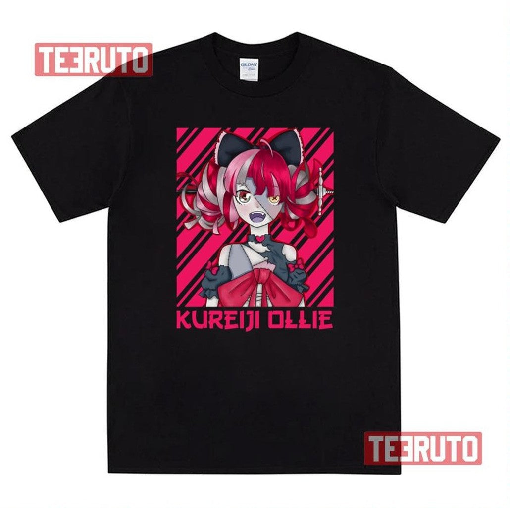 Pink Graphic Kureiji Ollie Graphic Hololive Unisex T-Shirt - T-Shirt, Sweatshirt, Hoodie