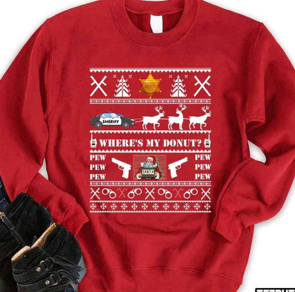 Police Cop Deputy Sheriff Christmas Unisex Sweatshirt - T-Shirt, Sweatshirt, Hoodie