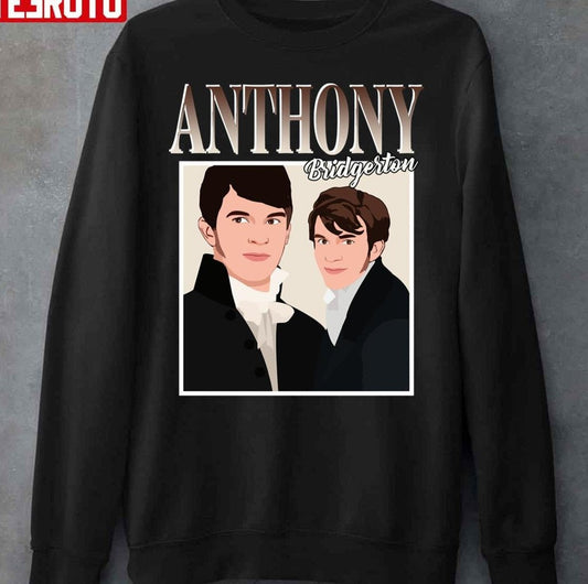 Anthony Bridgerton Vintage Art 90s Unisex Sweatshirt - T-Shirt, Sweatshirt, Hoodie