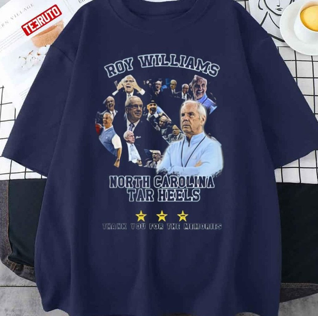 Roy Williams North Carolina Tar Heels Thank You For The Memories Unisex T-Shirt - T-Shirt, Sweatshirt, Hoodie