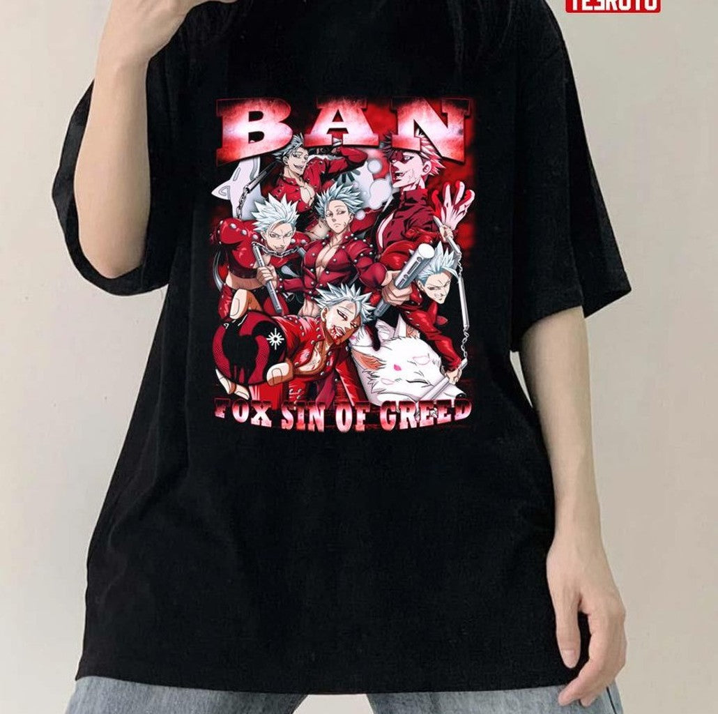 Nanatsu No Taizai Fox Sin Of Greed The Seven Deadly Sins Ban 7 Deadly Sins Anime Character Unisex T-Shirt - T-Shirt, Sweatshirt, Hoodie