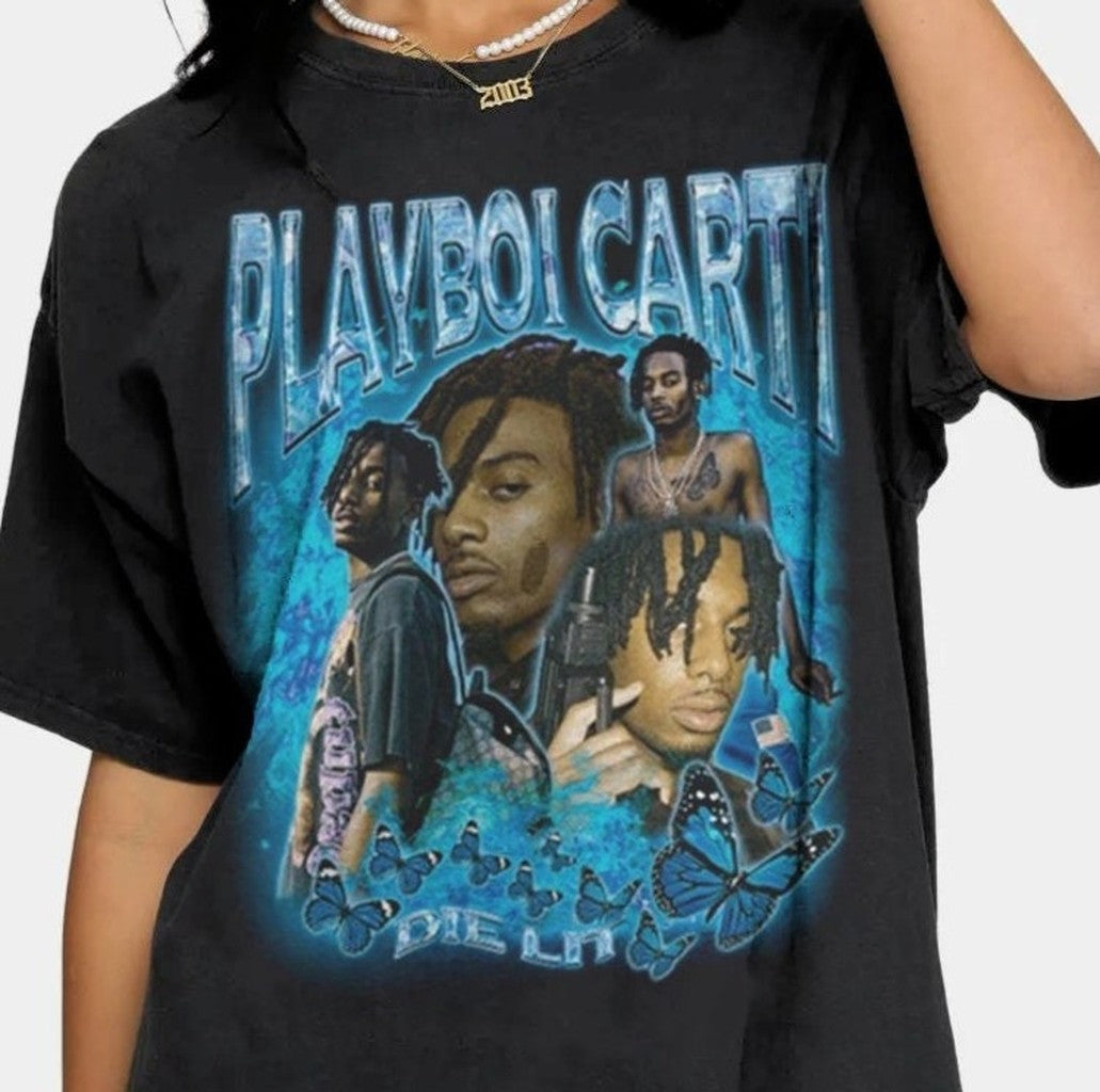 Playboi Carti Hypebeast Vintage 90s Rap Vintage Retro Rapper Hip Hop Unisex T-Shirt - T-Shirt, Sweatshirt, Hoodie