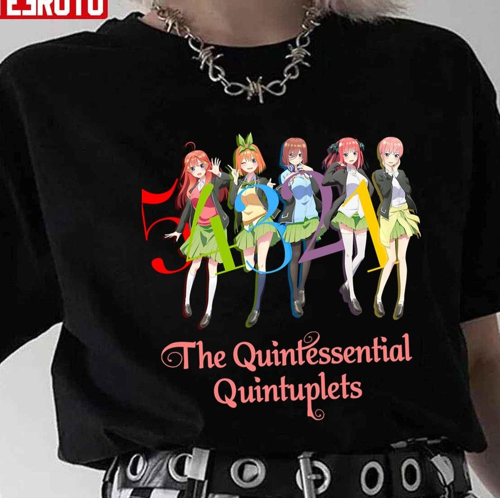 Pretty Squad The Quintessential Quintuplets Unisex T-shirt - T-Shirt, Sweatshirt, Hoodie