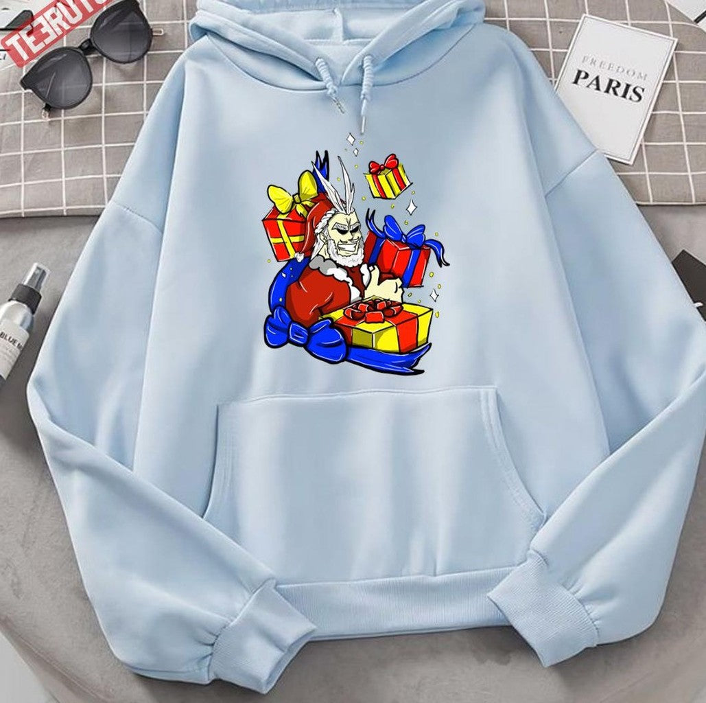 Santa Allmight My Hero Academia Christmas Holiday Unisex Hoodie - T-Shirt, Sweatshirt, Hoodie