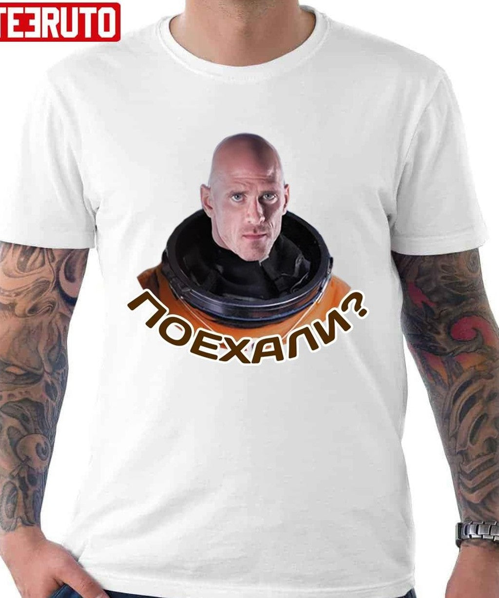 Portrait Johnny Sins Astronaut Unisex T-shirt - T-Shirt, Sweatshirt, Hoodie