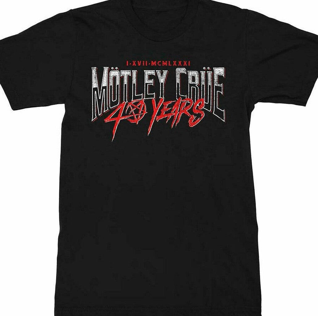 Motley Crue 40 Years Official Unisex T-shirt - T-Shirt, Sweatshirt, Hoodie