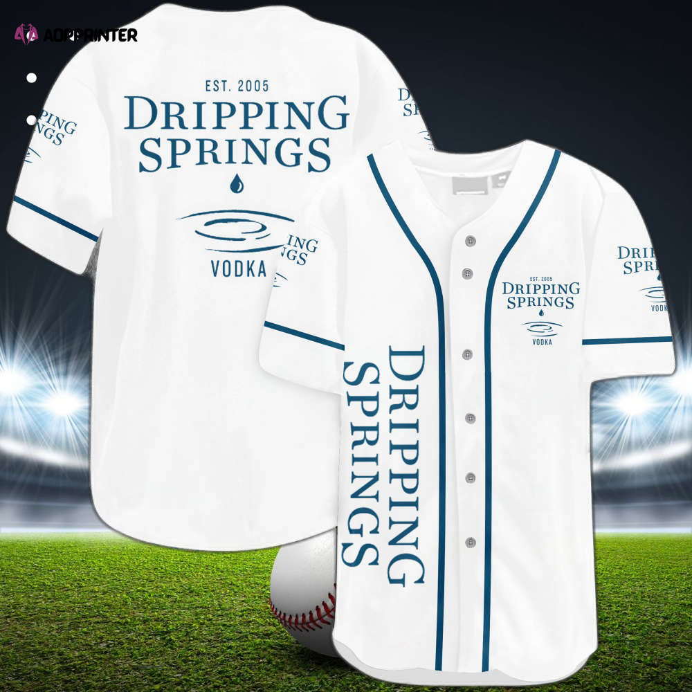 Dripping Springs Vodka Baseball Jersey: Stylish & Versatile Sportswear for Vodka Lovers baseball jersey product view 1