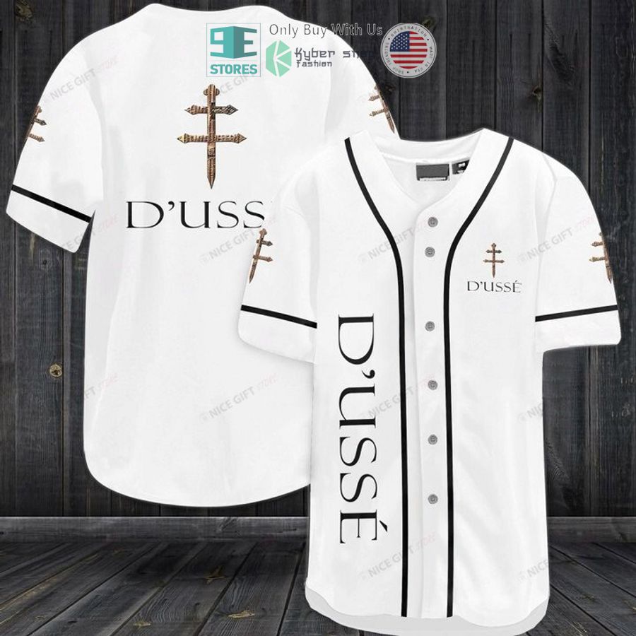 BEST D'Usse logo white Baseball Jersey baseball jersey product view 1