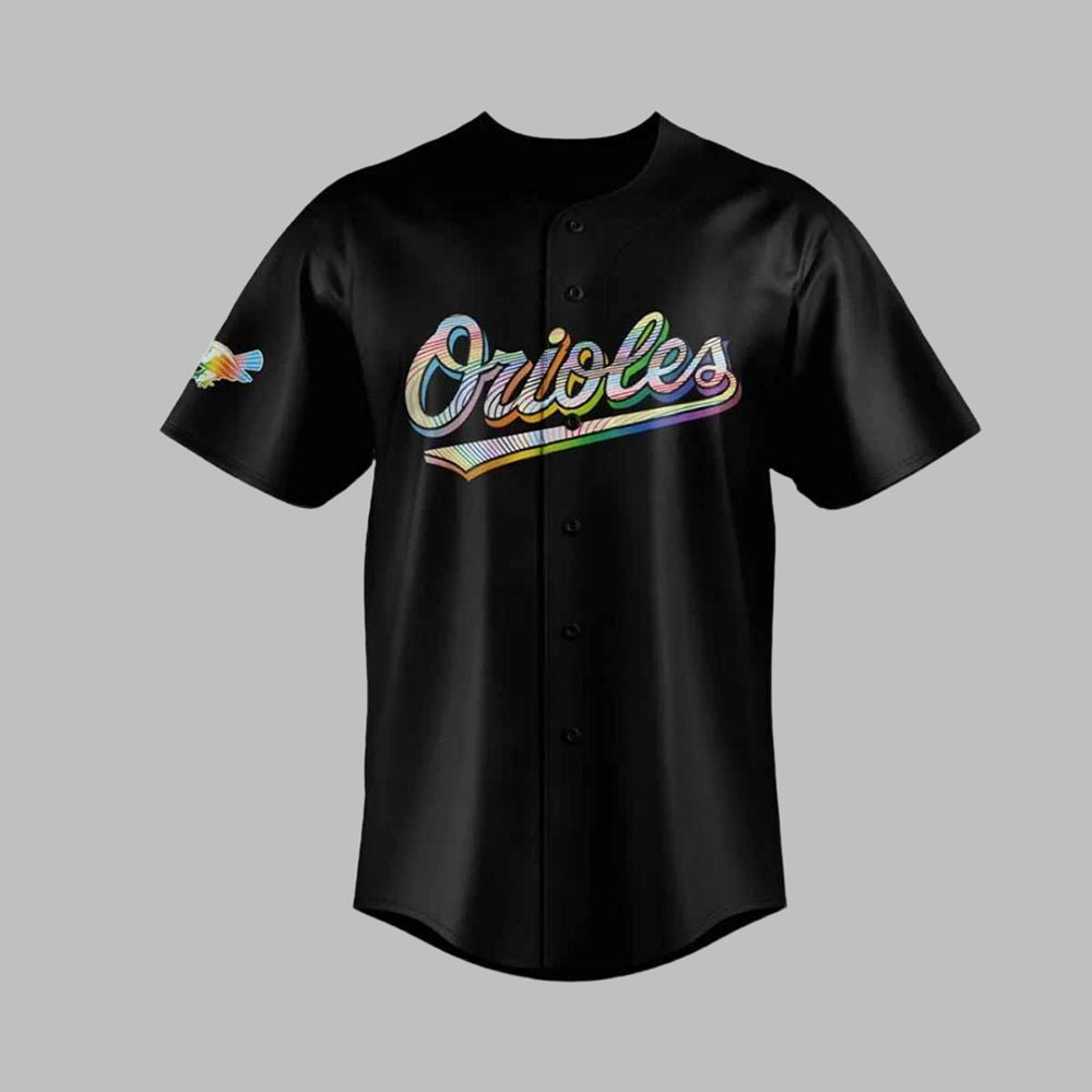 Orioles Pride Night Jersey Giveaway 2025 - Grishko.com baseball jersey product view 3
