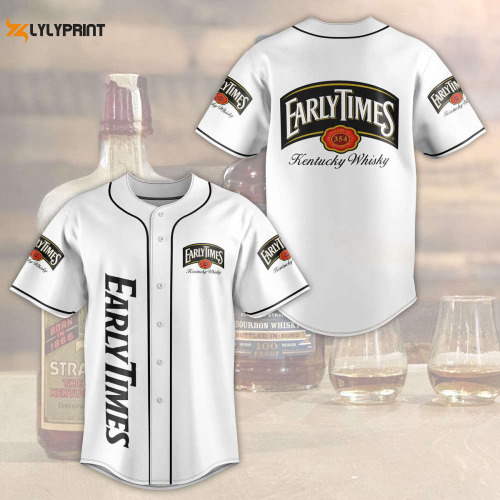 Early Times Kentucky Whisky Baseball Jersey - lylyprint.com baseball jersey product view 1