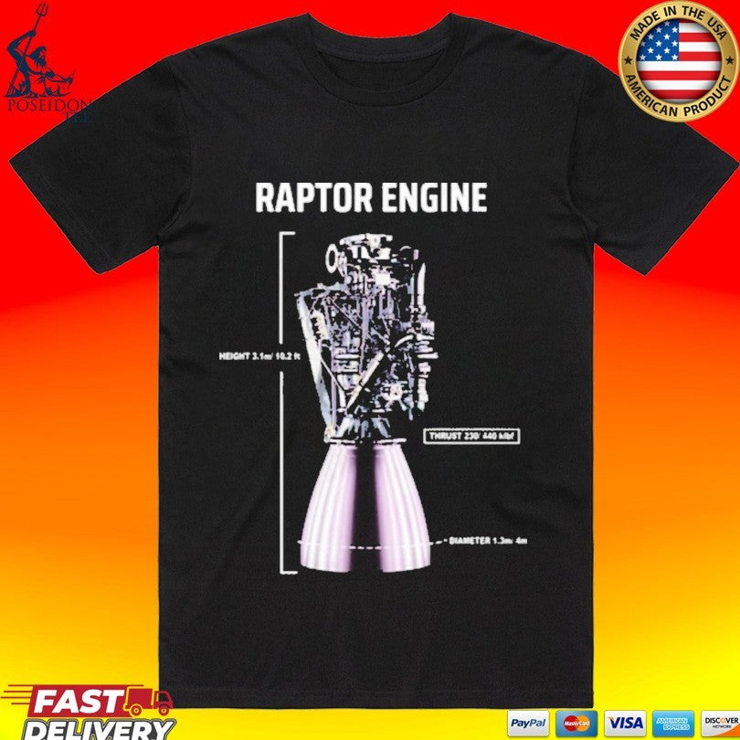 Elon Musk Raptor Engine T-shirt Unisex T-shirt, Sweatshirt, Hoodie, Long Sleeve Tee - T-Shirt, Sweatshirt, Hoodie