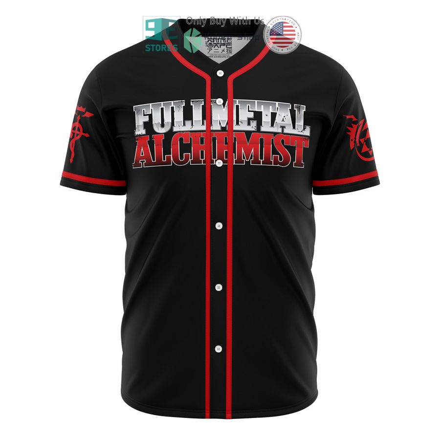 BEST Elric Full Metal Alchemist Baseball Jersey baseball jersey product view 1