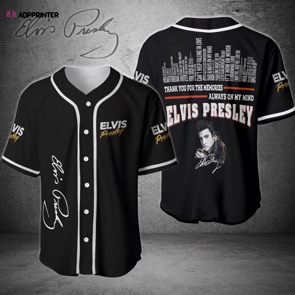 Elvis Presley 3D Baseball Jersey: Iconic Print for Ultimate Fans baseball jersey product view 1